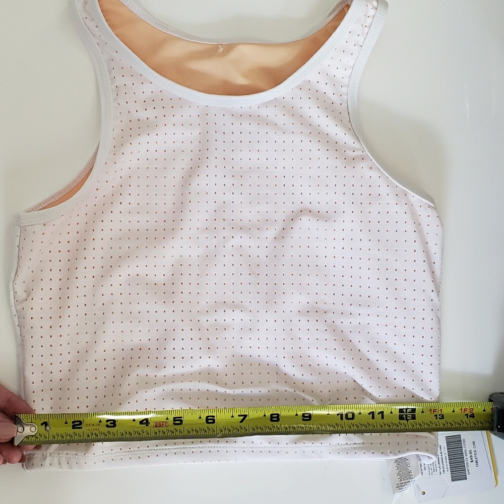 SOLD White crop top midi bra - Picture 7 of 8